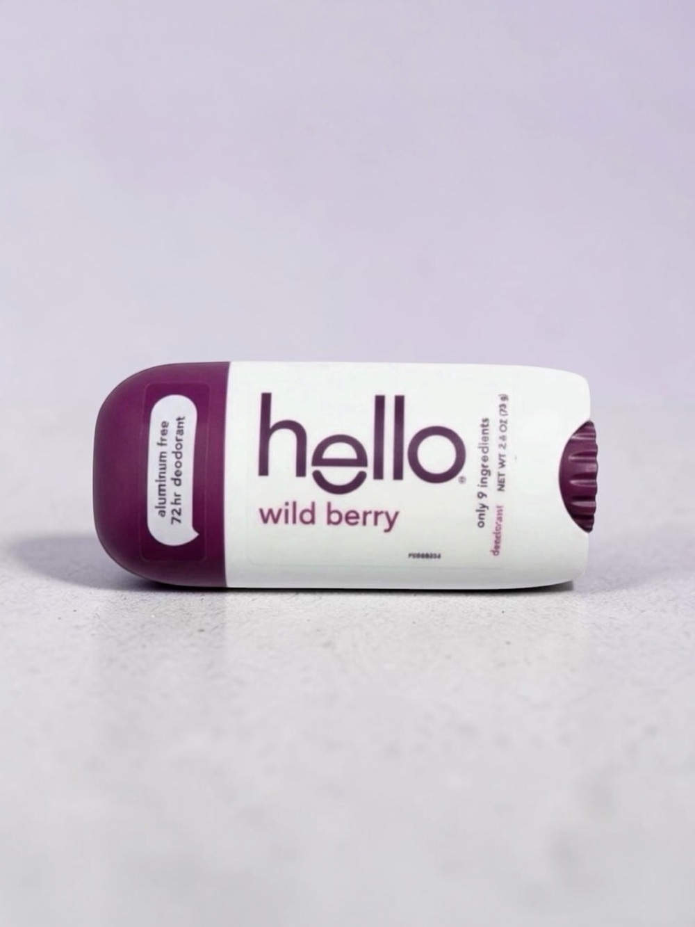 Hello Wild Berry Vegan Aluminum Free Deodorant w/ Shea Butter 2.6 oz